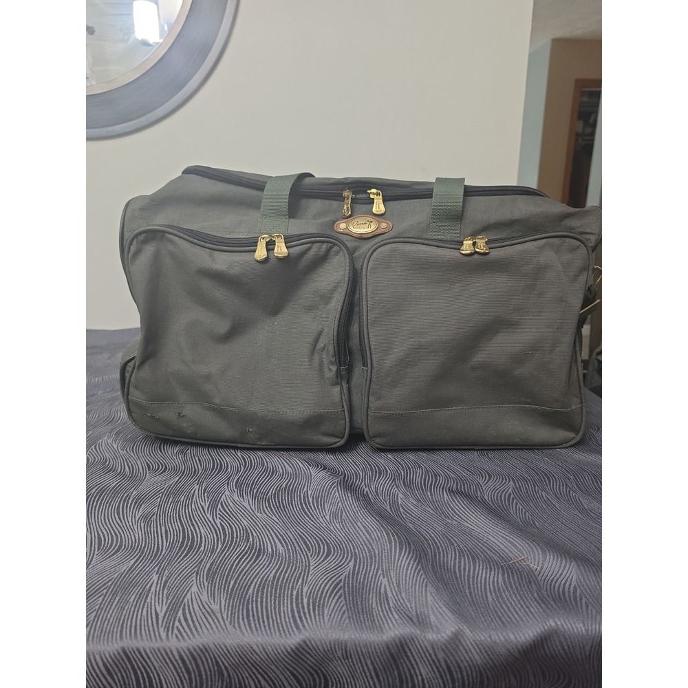 Vintage Ricardo Beverly Hills Forest Green Travel Duffel Bag Overnighter...